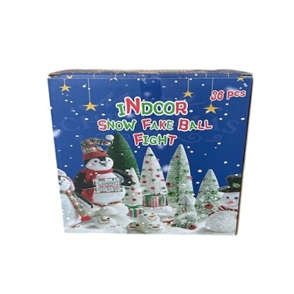 36 Pcs Indoor Snow Fake Ball Fight Snowballs Elf Pets Christmas Holiday Toy